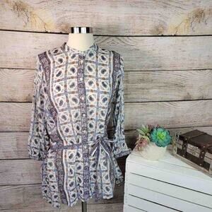 Madewell Tunic Top Picnic Plaid Paisley Size‎ Extra Small